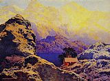 Maxfield Parrish Canvas Paintings - Getting away from it all